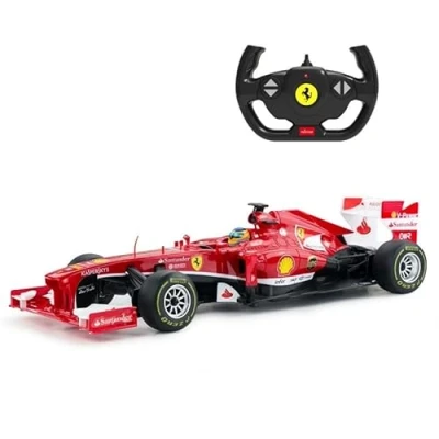Image de CMJ RC Cars Ferrari F138 F1 Rouge Voiture de Course télécommandée (échelle 1:12) sous Licence Officielle, pour Les 6 Ans et Plus Pilotes Fernando Alonso + Felipe Massa Drive to Surive