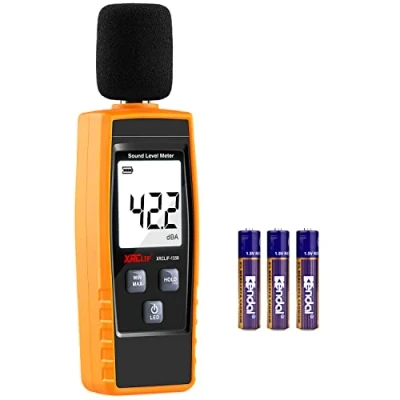 Image de Sonomètre Numérique, Appareil Portatif, dB avec Fonction de Valeur d&#039;alarme Programmable, Mesure du Testeur Sonore 30 130dB(A) Décibels écran LCD, Max/Min/Hold