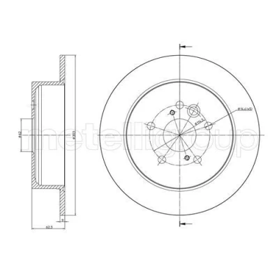 Image de Disque de frein METELLI 23 0803C
