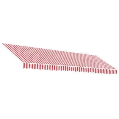 Image de vidaXL Tissu de Remplacement pour auvent Rayures Rouges et Blanches