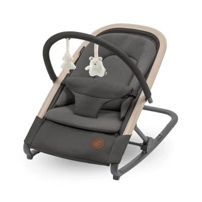 Image de Maxi Cosi Kori Chaise Transat Bebe 2 en 1 avec Arche à Jouets, 0 Ans, jusqu&#039;à 15 kg, Baby Bouncer, 3 Positions d&#039;Inclinaison, Léger &amp; Compact, Harnais Facile Installer, Eco Care, Beyond Graphite