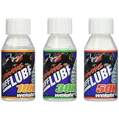 Image de Traxxas Kit d&#039;huile différentielle 5136X (1 chacun : Poids 10K, 30K, 50K), TRA5136X