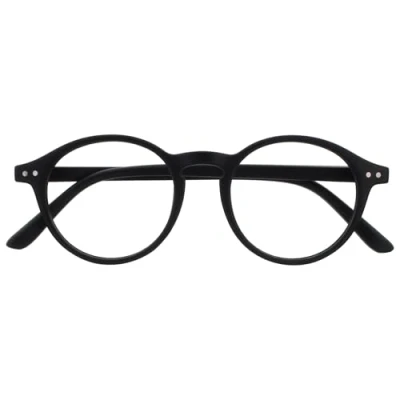 Image de OPULIZE REY Lunettes de Lecture Montures Rondes Rétro Noir Mat Hommes Femmes Charnières à Ressort R56 1 +1.50