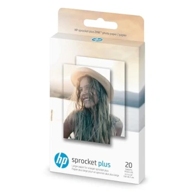 Image de HP 2.3x3.4 Papier photo Zink de qualité supérieure (20 feuilles) compatible avec l&#039;imprimante portable Sprocket Select