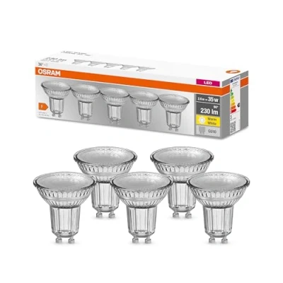 Image de Réflecteur LED OSRAM Lampvoet GU10 Blanc chaud 2700 K 2,60 W BASE PAR16