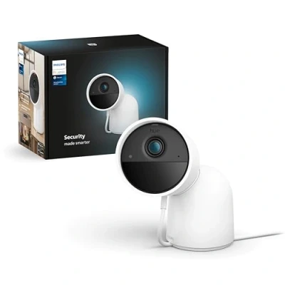 Image de Philips Hue Secure Caméra Filaire avec Support de Bureau Blanc