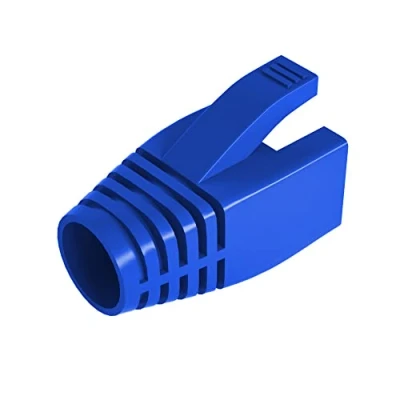 Image de VIVOCH 50 Pcs Cat6 Cat6A Cat7 Strain Relief Boot, RJ45 Plug Connector Cover Modular Network Cap Cable Boots, Blue