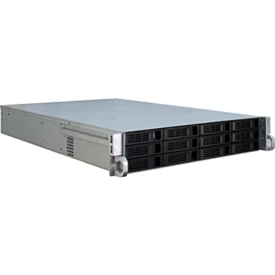 Image de Inter Tech IPC 2U 2412 Support Noir, Argent