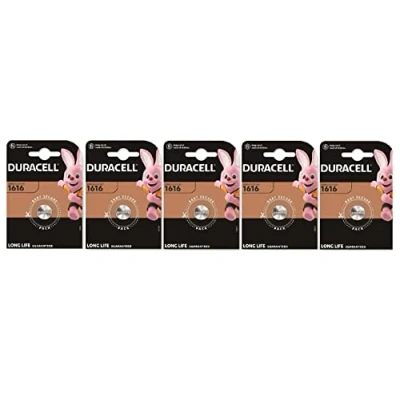 Image de 5 piles Duracell 1616 Lithium (5 ampoules de 1 batterie)