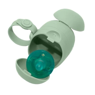 Image de Ubbi on The Go Dual Pacifier Dummy Holder, Keep&#039;s Baby&#039;s Binkies Clean and Accessible, Portable for Travel, Clip Diaper Bag Accessory Must Have Newborns, Sage Green