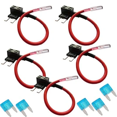 Image de Mintice 5 Pièces Voiture 12V 24V Ajouter Un Circuit Piggy Fusible du Robinet de Retour Porte Lame Style Mini Add A 15A
