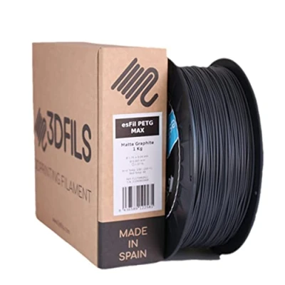 Image de 3DFILS Filament PETG graphite pour impression 3D (1,75 mm/1 kg, graphite)