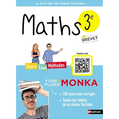 Image de Maths 3e avec Yvan &amp; Florie Monka Brevet Le Livre de ma chaîne Youtube d’occasion Bon