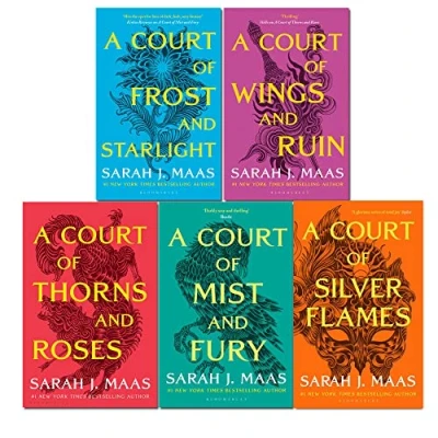 Image de Collection de livres A Court of Thorns and Roses série 5 par Sarah J. Maas (A Roses, Mist Fury, Wings Ruin, Frost Starlight et PLUS !)