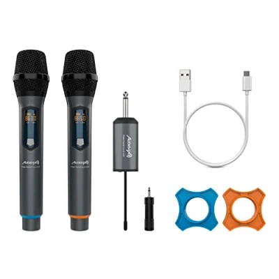 Image de Audibax Missouri Free Hand Dual UHF Sistema de Micrófono Dinámico con Receptor Recargable