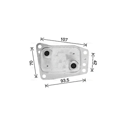 Image de PRASCO CN3327 Radiateur d&#039;Huile sans filtre, avec raccords rapides PEUGEOT: 3008 I, 308 II 3/5 portes, 508 I SW, CITROËN: Jumper Van, C5 3