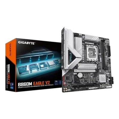 Image de GIGABYTE B860M EAGLE V2 Carte mère Processeurs Intel Core Ultra Series, VRM 6+1+2 phases, jusqu&#039;à 9066 MHz DDR5, 1x M.2 PCIe 5.0 + 4.0, LAN 2.5 GbE, USB 3.2 Gen 1 Neuf
