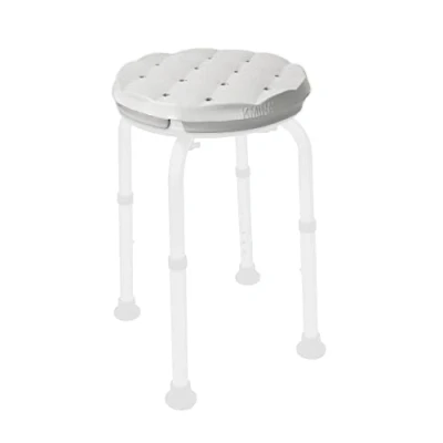 Image de KMINA Coussin Rond pour Tabouret de Douche (Tabouret Non Inclus), Siège Douche, Chaise Mousse 100% Étanche, Gris Made in Europe