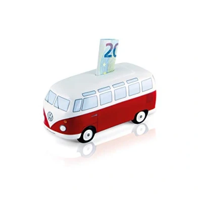Image de BRISA VW Collection Tirelire Cochon Design Combi T1 Bus Samba (Classic Bus/Rouge)