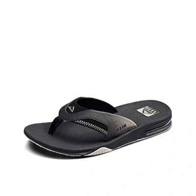 Image de REEF Tongs Fanning pour homme, soutien de la voûte plantaire, semelle extérieure durable, résistante à l&#039;eau, avec décapsuleur intégré, 42 EU