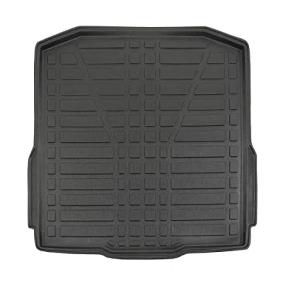 Image de Tapis de Coffre sur Mesure pour Octavia 3 Break Variant 2013 2020, Noir, Antidérapant, Bord Haut, Toutes Saisons, Adapté Animaux Compagnie