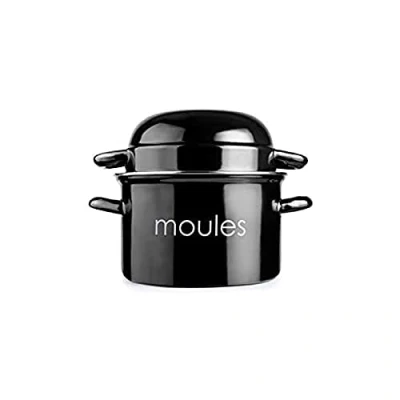 Image de IBILI Casserole à moules noire, 18 cm, Acier émaillé, Compatible avec l’induction