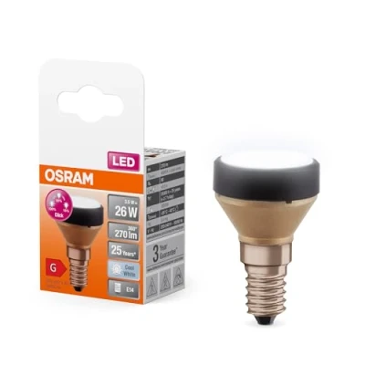 Image de OSRAM Flat Lamp, lampe LED ultra compacte et plate avec culot E27, blanc froid (4000K), économique une consommation de 3.5W, dimmable en 3 étapes via interrupteur mural, pack 6