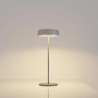Image de Palmina 901, Led Lampe De Bureau Sans Fil 4400mah, Rechargeable Usb 4400 Mah, Pour Usage Intérieur/Extérieur Adaptée Dîner, Lecture, Chambre, Jardin Et Bien Plus Encore/Gris