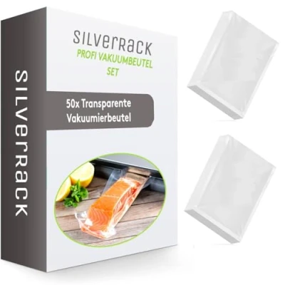 Image de SilverRack Sacs sous vide pour scelleuse [50 pièces] en (16x23 cm) feuille machines de scellage