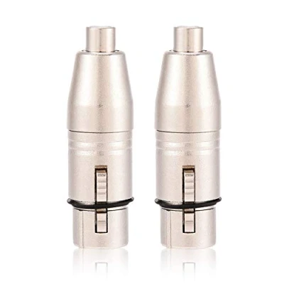 Image de Adaptateur XLR ¨¤ RCA, connecteur 3 broches femelle de microphone audio conception sans vis, plus durable, 2 pi¨¨ces