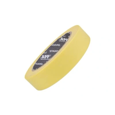 Image de APP Standard 60C Ruban de masquage pour peinture 24 mm peinture, vernis, et rénovation Résistant aux températures allant jusqu&#039;à Jaune 45 m x