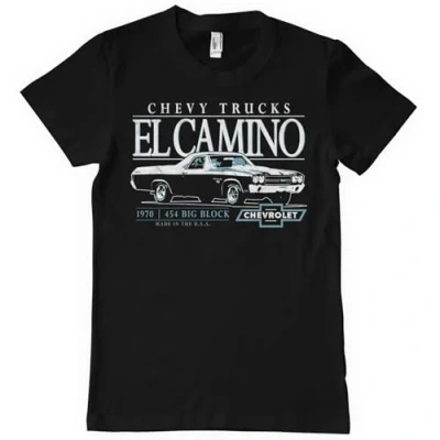 Image de Chevrolet Officiellement sous Licence Chevy El Camino Big Block T Shirt pour Hommes (Noir), Large