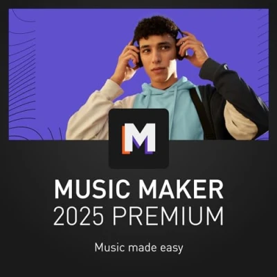 Image de MAGIX MUSIC Maker 2025 Premium MADE EASY Logiciel audio Programme musical pour Windows 10/11 1 licence complète PC 2 appareils dans une boîte d&#039;expédition pratique