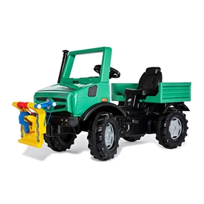 Image de ROLLY TOYS Mercedes Benz RollyUnimog Forst Edition 2020 (unimog, véhicule à pédale) avec rollyPowerwinch, siège réglable, pneus Silencieux, Single, 038244, Vert Menthe