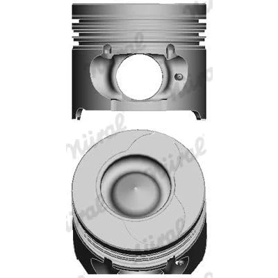 Image de NÜRAL 87 123407 10 Piston 76,5 avec porte segment, pour bielle trapézoïdale RENAULT: CLIO 2, Kangoo I Express, Modus / Grand Modus, SUZUKI: Jimny SUV