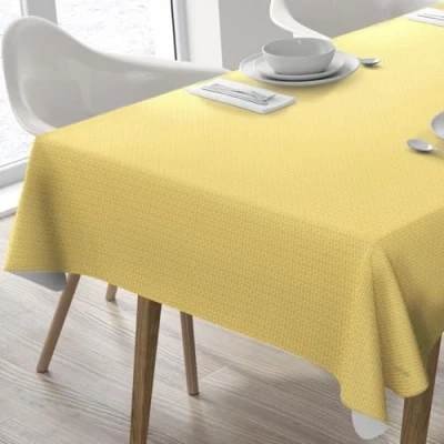 Image de Home Direct Nappe Toile cirée PVC Rectangulaire 140 x 200 cm Jaune