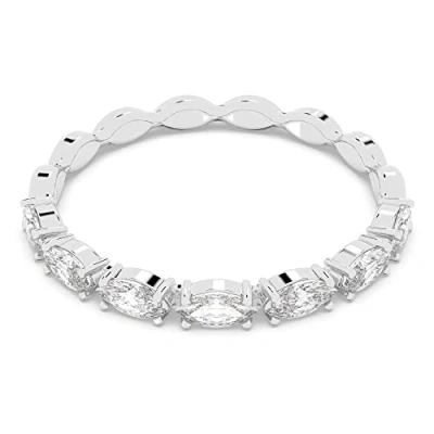 Image de Swarovski Bague Vittore Marquise, Blanc, Métal rhodié