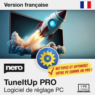 Image de Nero TuneItUp PRO Accélérer le PC Démarrer Windows plus rapidement Optimiser système d&#039;exploitation Licence annuelle 11 / 10 8.1 8 7 (1 utilisateur)