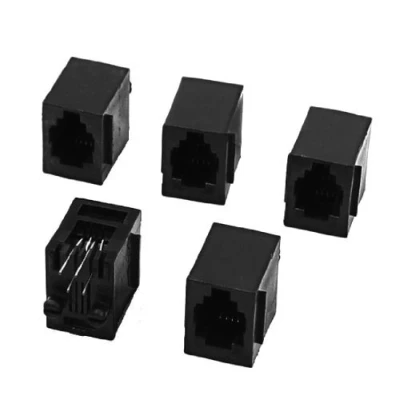 Image de NA 5Pcs Vertical RJ9 RJ10 RJ22 4P4C PCB Jacks Connecteurs Femelles pour Téléphone Combiné