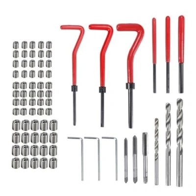Image de CLKE Filet Rapporté, Helicoil, Helicoil M5 M6 M8, Filetage, 75 Pcs Réparation des Filetages M8 Kit de Filetage Rapporté Insert