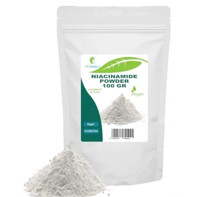 Image de Poudre de niacinamide 100 g (vitamine B3, nicotinamide, vitamine PP) Convient à une large gamme d&#039;applications cosmétiques dans les soins la peau et des cheveux