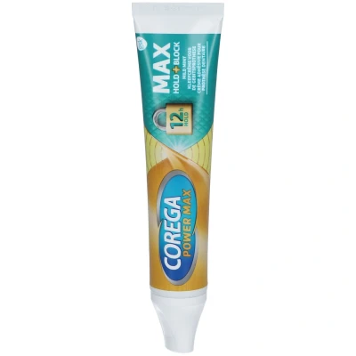 Image de Corega Crème Adhésive Power Max Hold + Block Menthe Douce