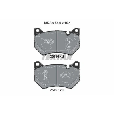 Image de TEXTAR 2619601 Jeu de plaquettes frein préparé pour indicateur d&#039;usure AUDI: Q5, Q5 SUV Sportback