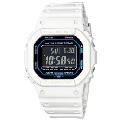 Image de G SHOCK Bluetooth Unisex Montre à affichage digital, Taille: One Size, White