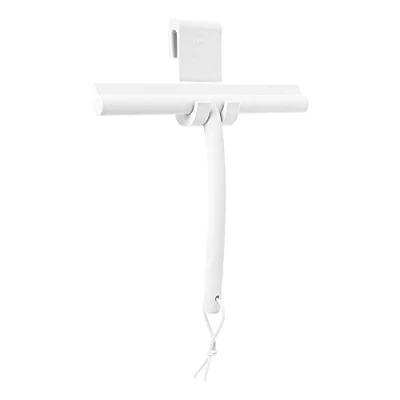 Image de blomus VIPO Raclette de Douche avec Support 24 cm Large en Silicone pour Douche, Salle Bain Blanc