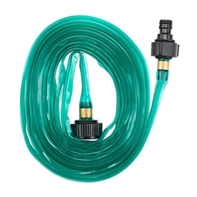Image de Relaxdays Tuyau d’arrosage, système d’Irrigation Plat, Longueur : 5 m, arrosage Uniforme, prêt pour raccordement, Vert