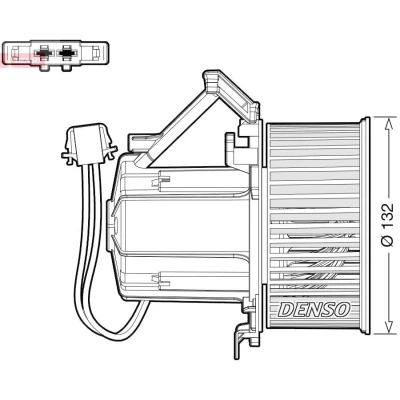 Image de DENSO DEA02009 Pulseur d&#039;Air pour véhicules avec direction à gauche AUDI: Q5, A4 B8 Berline, Avant