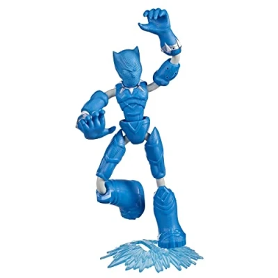 Image de Hasbro Avengers Marvel Bend and Flex Black Panther Ice Mission Figurine d&#039;action Jouet Pliable à l&#039;échelle de 15,2 cm partir 4 Ans, F4015, Multicolore, Moyen