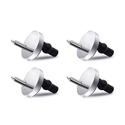 Image de Abattant WC Fixations Charnières 2 Paire Libération Rapide Top Fix Store Trou de Fixation Extensible Caoutchouc Vis avec Base 50mm 4 Pièces
