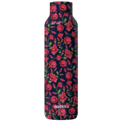 Image de Quokka Solid Tiny Tulips 850 ML Bouteille d&#039;eau en Acier Inoxydable avec Isolation par Double Paroi Gourde Reutilisable sans BPA maintient Le Liquide Froid jusqu&#039;à 24h, Chaud 12h